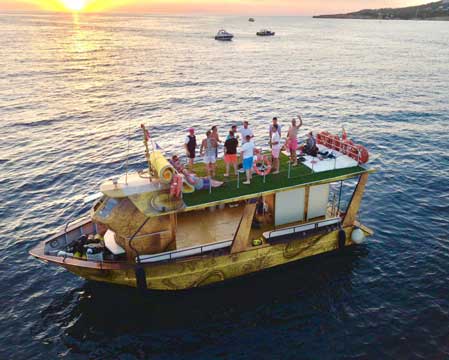 all day boat party Ibiza